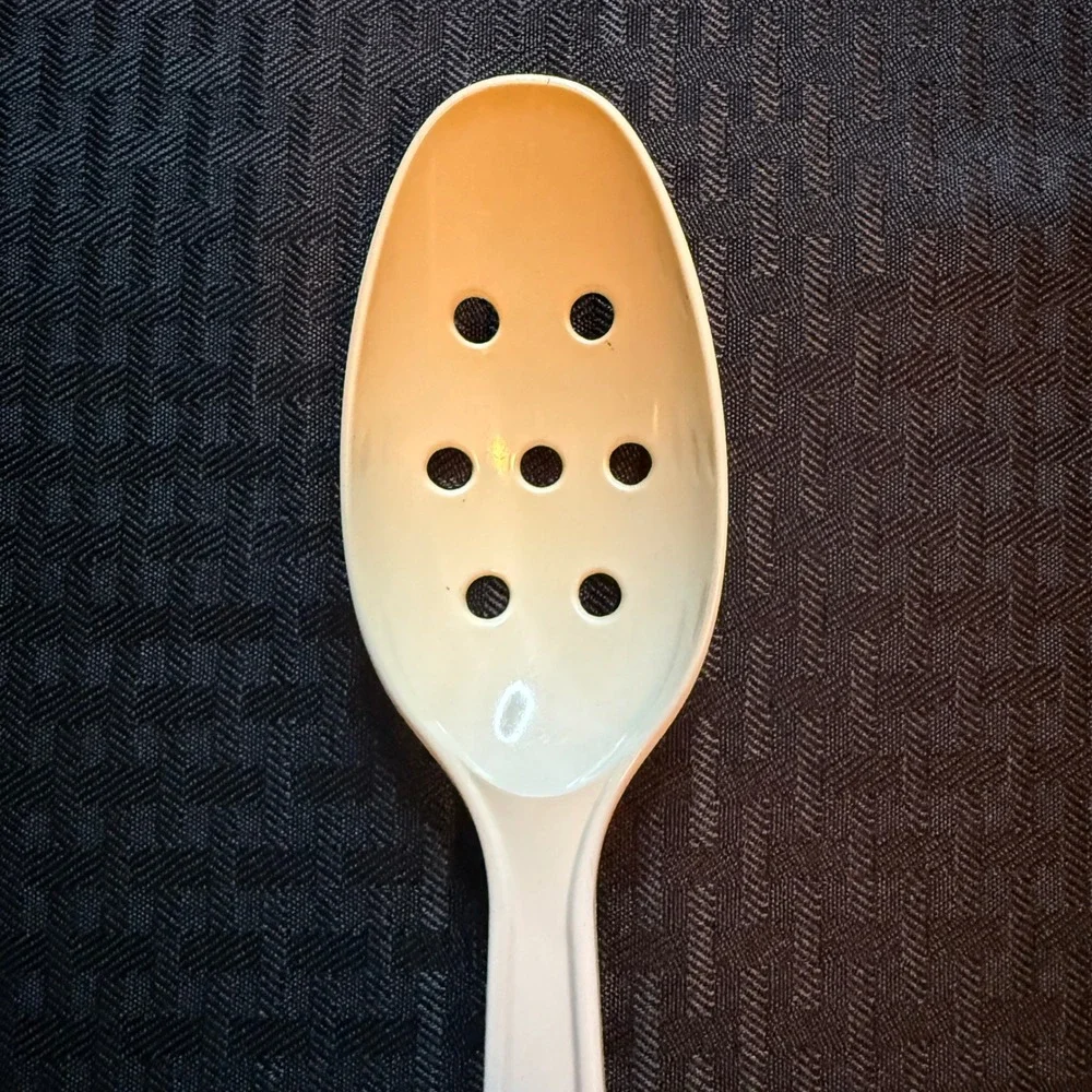 Hutzler Item No 1700‎ White Slotted Spoon Serving Kitchen Utensil Made in USA